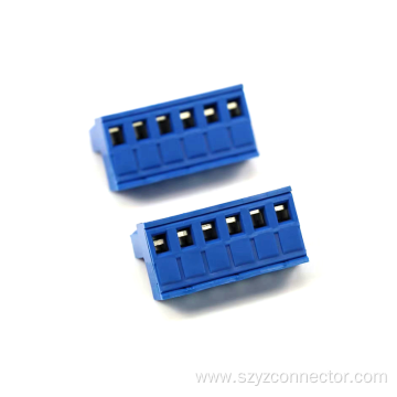 Plug in female socket blue terminal block